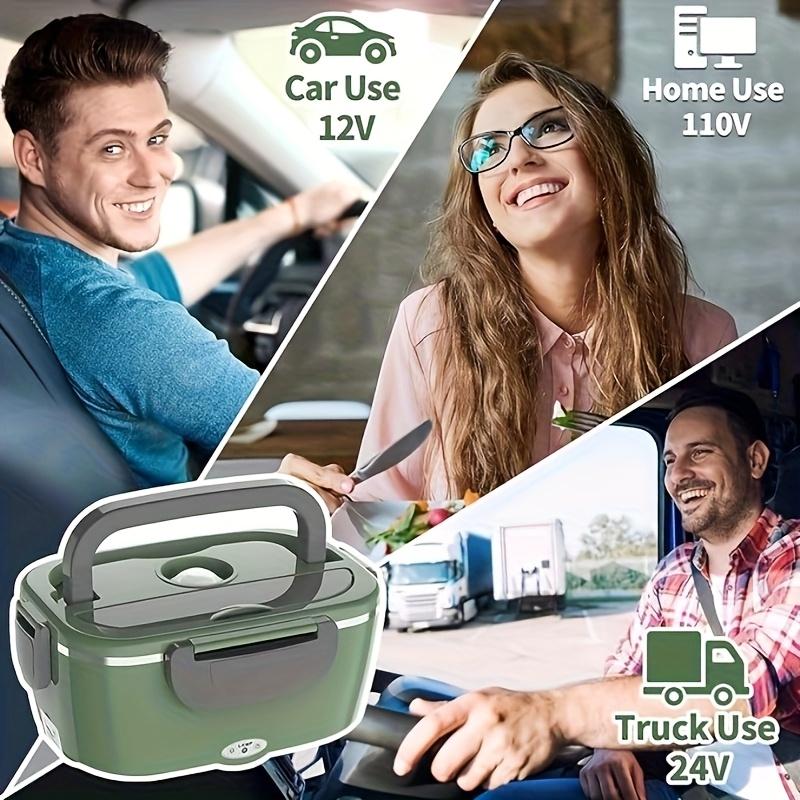 1,5 l 60W elektrický obědový box Ohřívač jídla Přenosný ohřívač jídla do auta nebo domů – odolný proti úniku, mikrovlnný ohřev oběda pro nákladní vozy
