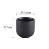 Japanese Style Ceramic Tea Cup Retro Stoneware Coffee Mug Stackable Handmade 200ml Round Single-Layer