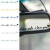 Rear View Mirror Sticker Drive Safe I Love You Car Mirror Sticker Waterproof Interior Decor For Automotive Vehicle Dashboard