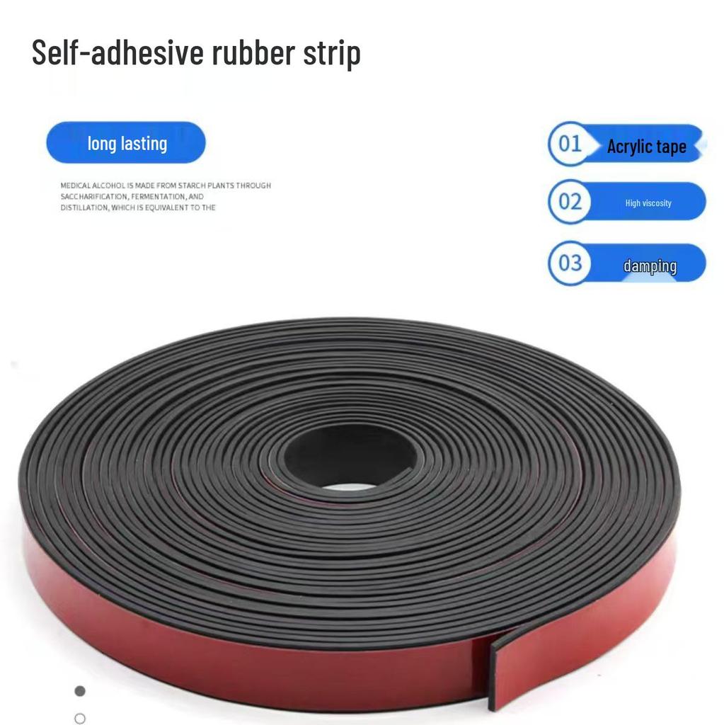 Oil-Resistant Square Rubber Sealing Strip: Anti-Collision, Shock Absorption, Wear & Pressure Resistant, Self-Adhesive Marine Strip.