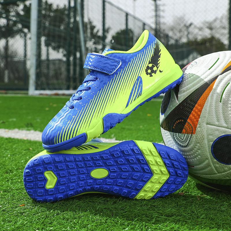 2025 new children's football shoes boys and students girls broken nails Velcro casual game sports shoes