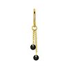 Charm Chain With Black Zircons - Gold - D-071 20 Mm