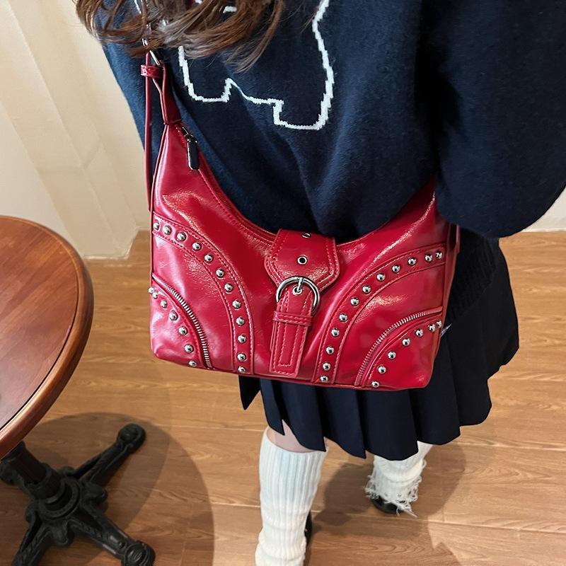 Fashion Retro Design Spice Girl Underarm Bag Women's 2025 Winter New Large-capacity Tote Messenger Bag