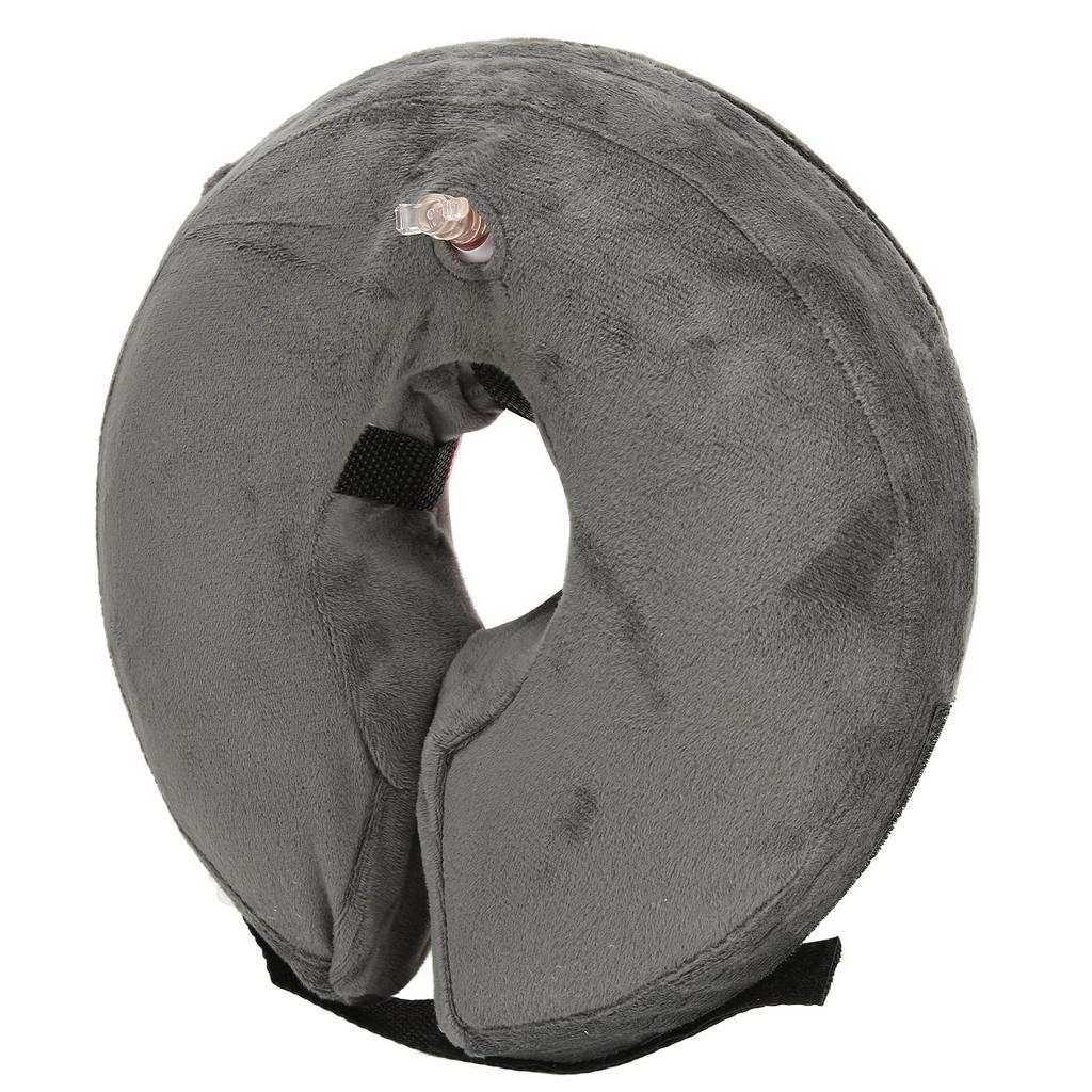 Pet Cone Collar Short Plush Protective Inflatable After Surgery Pet Recovery Collar for Dogs and Cats