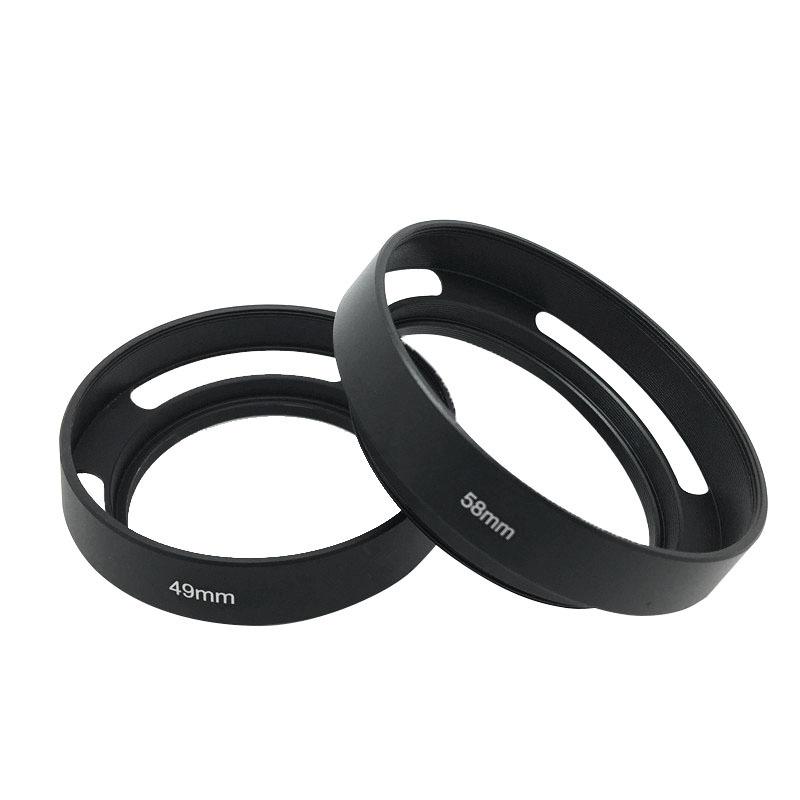 Lens Hood, Standard Vented Matte Surface Anti-Reflective Inside Hollow Lens Hood for Universal Camera Lens for Nikon Fujifilm