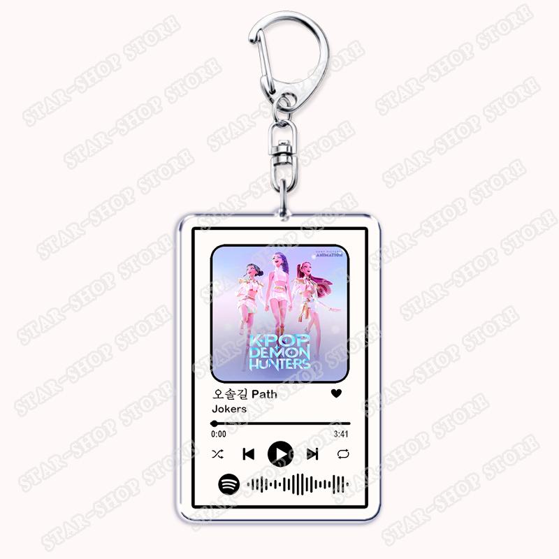 K-Pop-Cartoon-Dämonen-Schlüsselanhänger für Damen, Accessoires, Taschen, Huntrix, Saja, Boys, Rumi, Zoey, Jinu, Mira, Musik, Schlüsselanhänger, Schmuck, Fangeschenke