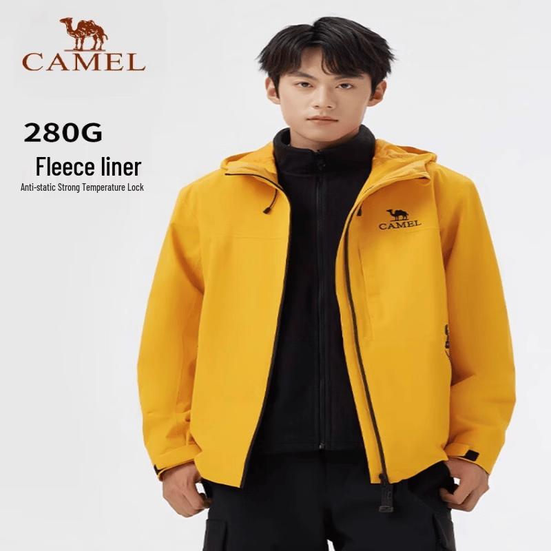 Camel Unisex 3-in-1 Waterproof Windproof Jacket
