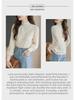 Women's Half-High Collar Lace Top with Velvet Lining for Autumn/Winter 2024 - Stylish and Beautiful