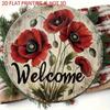 Vintage Metal Round Welcome Sign 2D Farmhouse Wall Decor For Porch Garden Home Versatile Housewarming Gift
