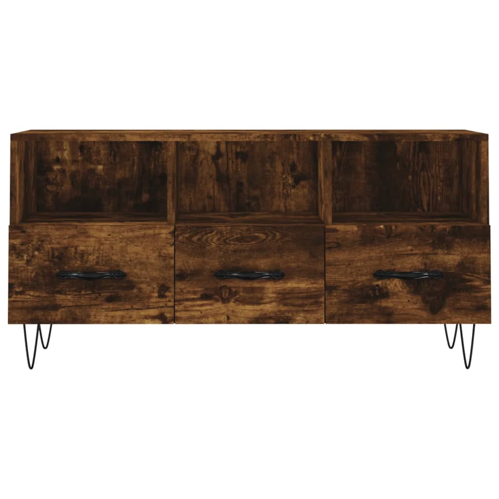 TV Cabinet Smoked Oak 102 x 36 x 50 cm Particleboard