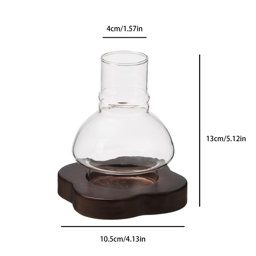 Solid Wood Aromatherapy Candle Pedestal Lamp Retro Decoration Outdoor Windproof Candlelight Dinner Atmosphere Candlestick