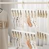 Multi-functional Sock Drying Rack Foldable Rotatable Clothes Hanger with Clips Windproof Space Saving Socks Hanger Clip