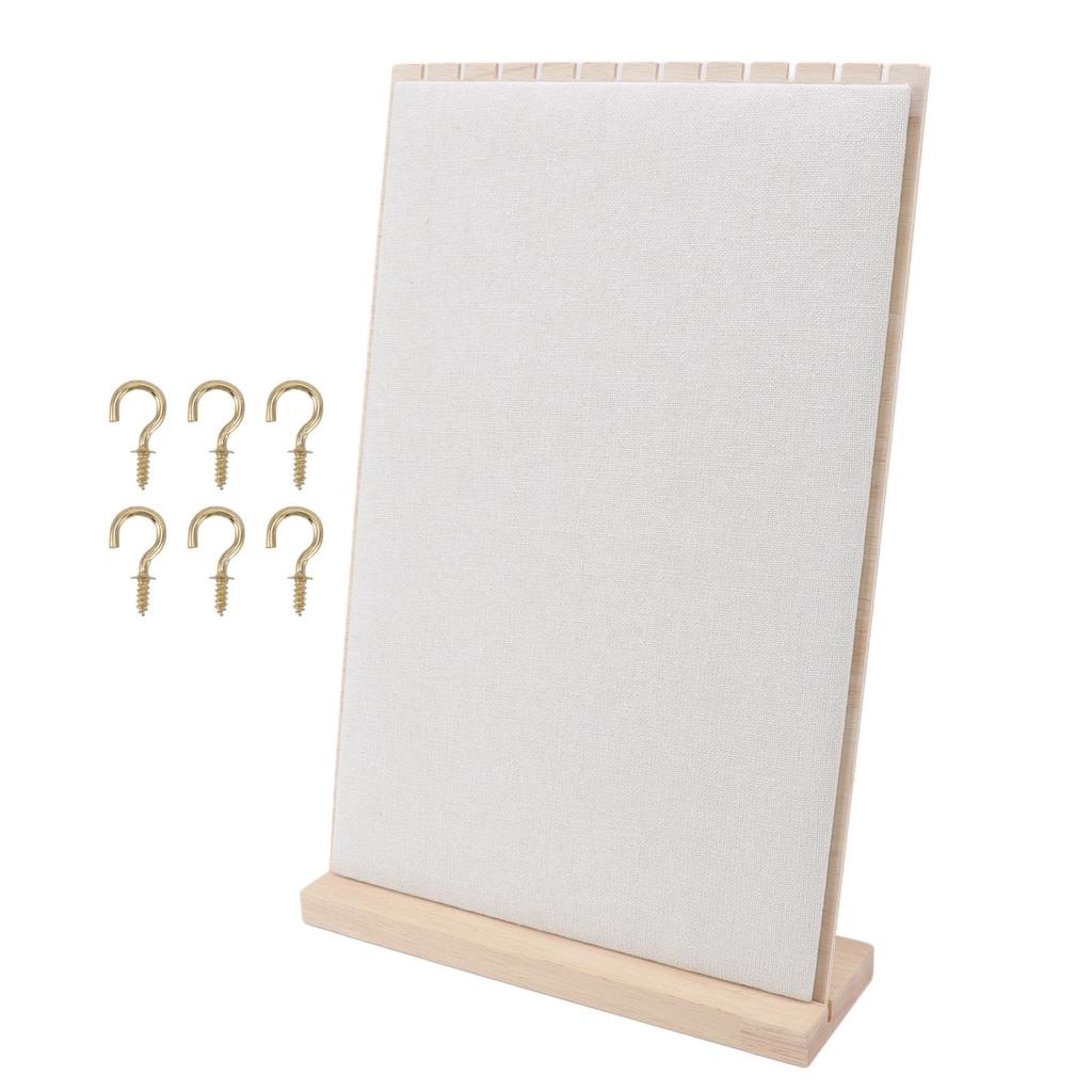 Wooden Jewelry Display Stand 12 Slots Detachable Orderly Storage Wooden Frame Necklace Rack for Home Jewelry Shop