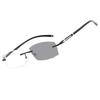Bifocal Progressive Multifocal Photochromic Reading Glasses for Suitable for Fishing and Hiking [WENDA] Men, (Black, 4.0)