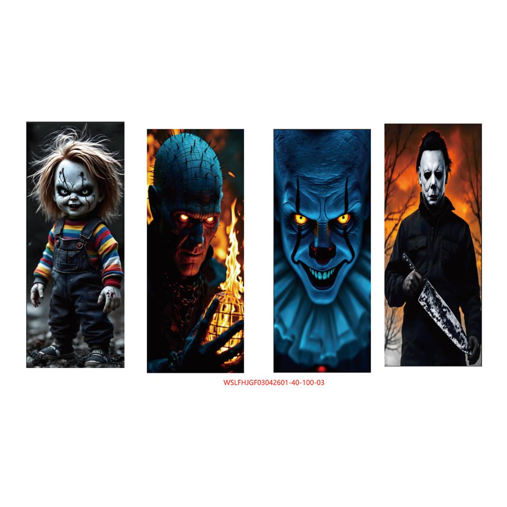 Halloween Horror Decoration Background Cloth, Haunted House Family Arrangement, Outdoor Door Curtain Hanging Cloth Vertical Poster