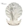 Seaside Themed Soft Furnishings 3D Printed Mermaid Shell Desktop Ornament, Ocean Style Standing Bathroom Countertop Ornaments Sculpture, Minimalist