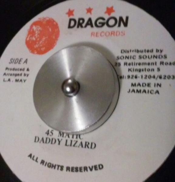 

7inch Record DADDY LIZARD 45 Matic NONE Dragon Records 1991 Jamaica Reggae Ska Dub Used