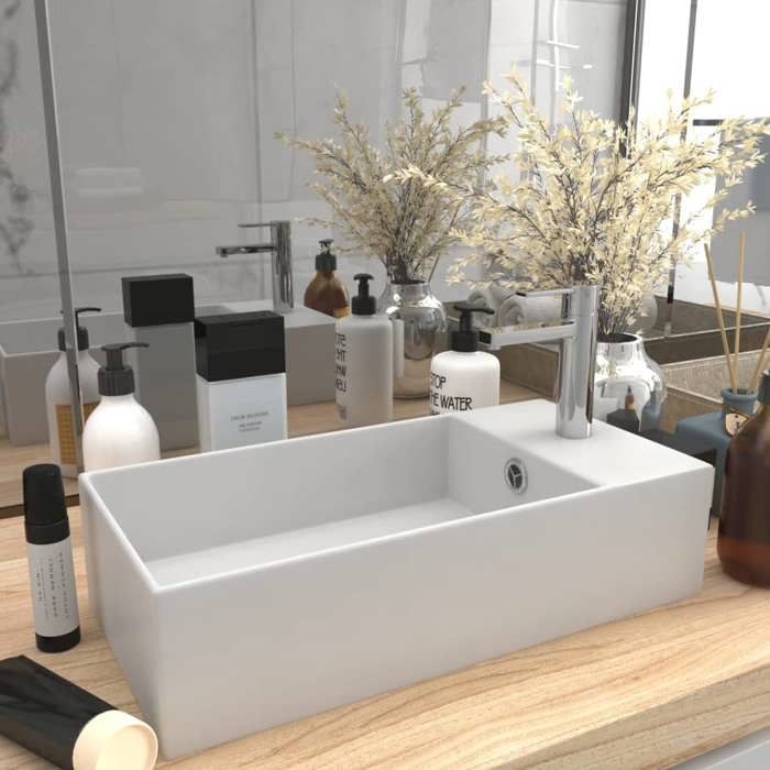 VidaXL Lavabo de Salle de Bain avec Trop-plein Vasque à Poser de Toilette Lave-mains de Cuisine Salle Cosmétique Maison 146987