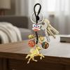 Cute Hand-woven Plutus Lucky Keychain Short Lanyard Fortune God Keyring  Decoration