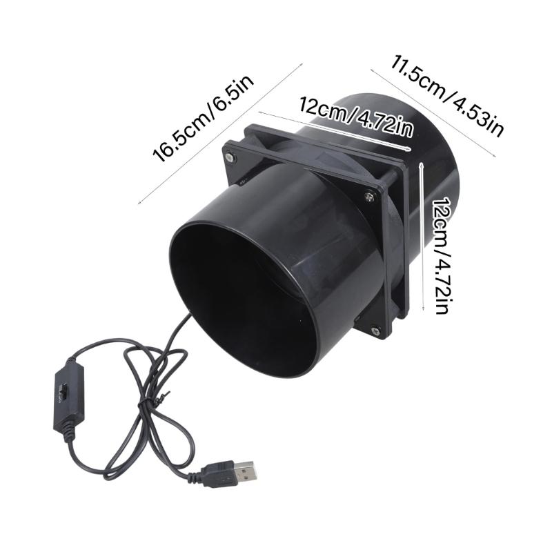 120mm USB 5V Exhaust Fan With 3 Speed Adaptable Switches Suitable For 3D Printer Ventilation Enclosures Cooling System