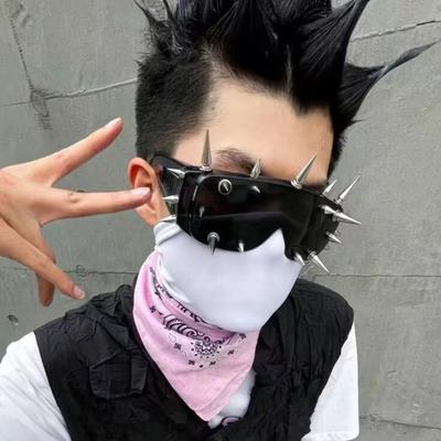 Occhiali da sole unisex Yousheng con rivetti in metallo, occhiali da sole leggeri per feste, occhiali da sole per cosplay, per donne e uomini