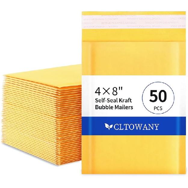Padded Envelopes 8.5×12  Inch 25 Pack padded mailers Self-Sealing Paper Envelopes for Shipping,Mailing,Packaging,Strong Adhesion Envelope Mailers 4×8-50pack