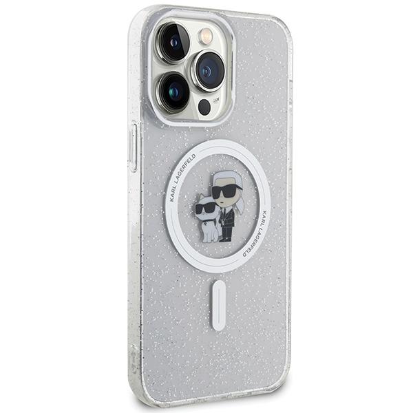 Karl Lagerfeld Klhmp15Xhgkcnot Iphone 15 Pro Max 6.7 Transparent Hardcase Karl&Choupette Glitter Magsafe