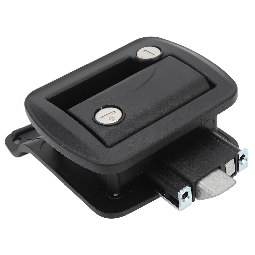 RV Door Lock IP67 Waterproof High Strength Black Paddle Entry Door Latch for Trailer Camper