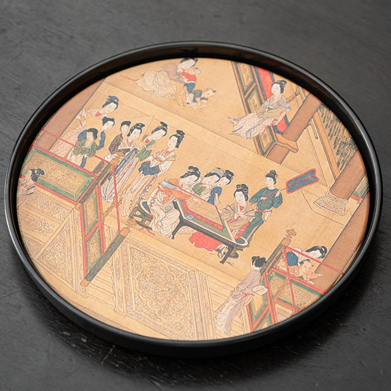 Chinese Creative Tea Tray Retro Water Absorption Serving Coffee Trays Gongfu Kung Fu Teacups Holder Household Teaware Tea Table