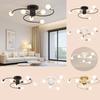 Black White Gold Ceiling Light Soft Six Heads Nordic Ceiling Light E27 Bulb Base Energy Saving LED Ceiling Light Kitchen