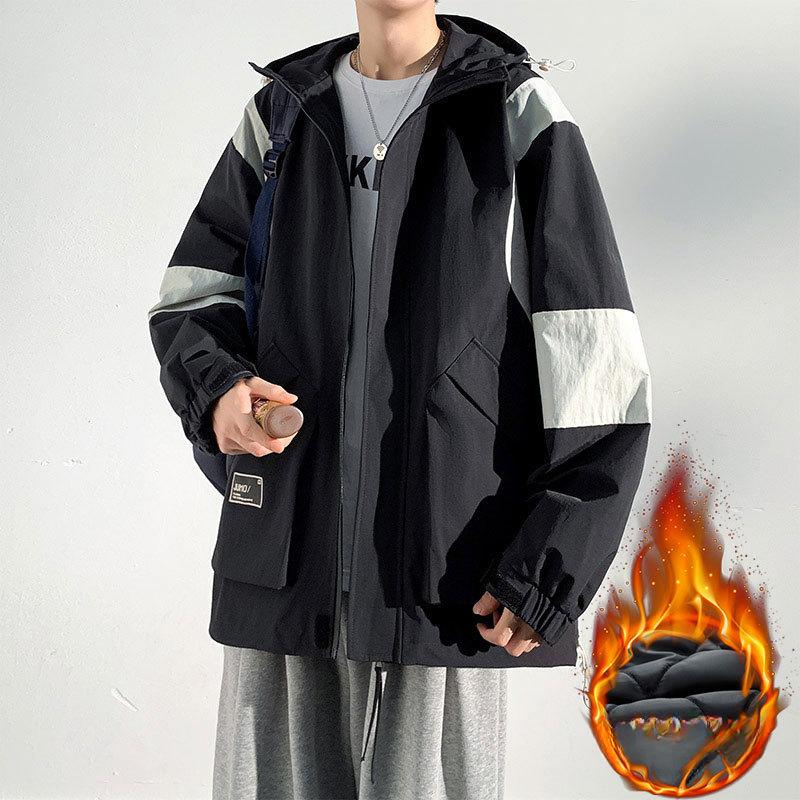 Spring and Autumn New Trend Handsome Casual Versatile Hooded Jacket Autumn and Winter Loose