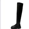 Elastic knee high boots women's autumn and winter new small knight boots thin boots thick heel long boots