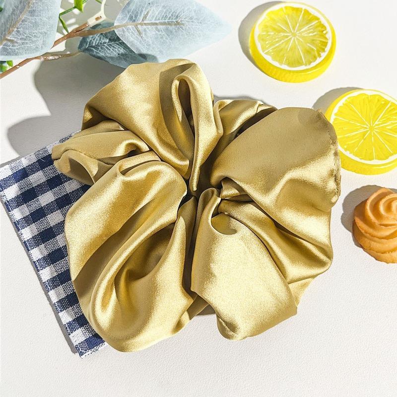 New Large-sized Fabric Hair Band and Hair AccessoryFeaturing Retro Floral and Diamond-encrusted Ponytail Hair Ties