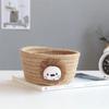 1Pcs Foldable Cartoon Animals Hand Woven Cotton Rope Storage Basket Kids Toys Desktop Organizer Sundries Storage Box 16x9CM
