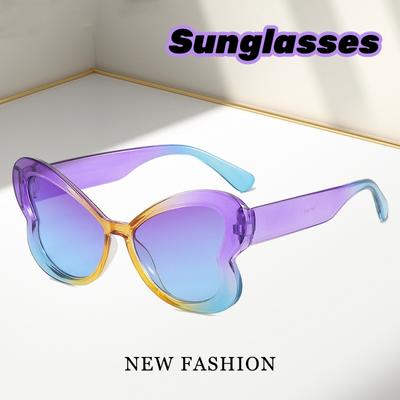 Women Luxury Designer Oversized Sunglasses  New Brand Sunglasses Fashion Blutterfly Frame Sun Shades Sunglasses for Women