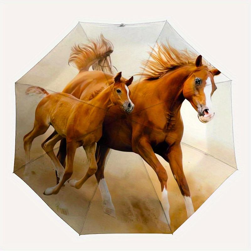 

1pc Horse Running Wild Themed High-quality Umbrella,Automatic Opening and Closing Umbrella,Multi-functional Umbrella G0811318