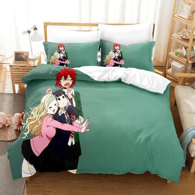 Tomo-chan to dziewczyna! Zestaw pościeli Pojedynczy Bliźniaczy Pełny Queen King Size Zestaw na łóżko Dorosły Dziecko Sypialnia Zestaw poszwy na kołdrę Zestaw prześcieradeł Anime