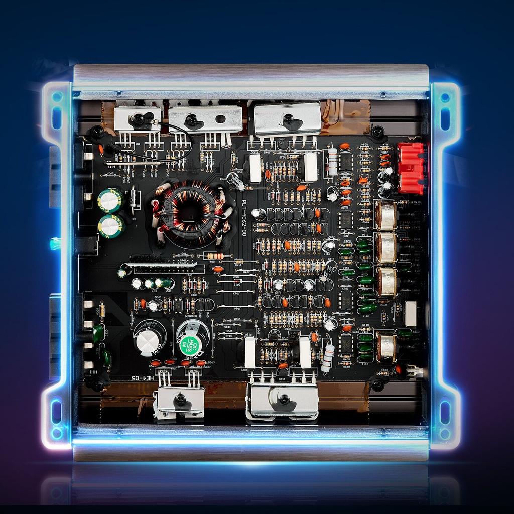 Car Audio Amplifier, 2-Channel Bridgeable Car Amplifier, Full-Range Class AB Stereo Amp, Max. 2 x 300W at 4 Ohms / 2 x 600W at 2 Ohms, High Output,
