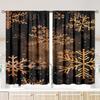 Set Of 2 Christmas Tree Snowflake Pattern Printed Curtains Decorations Home Room Curtain Polyester