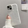 Fashion Solid Color Plush Phone Case For iPhone 15 14 13 12 11 Pro Max X XS XR XS Max 8 7 Plus Soft TPU Shockproof Cover