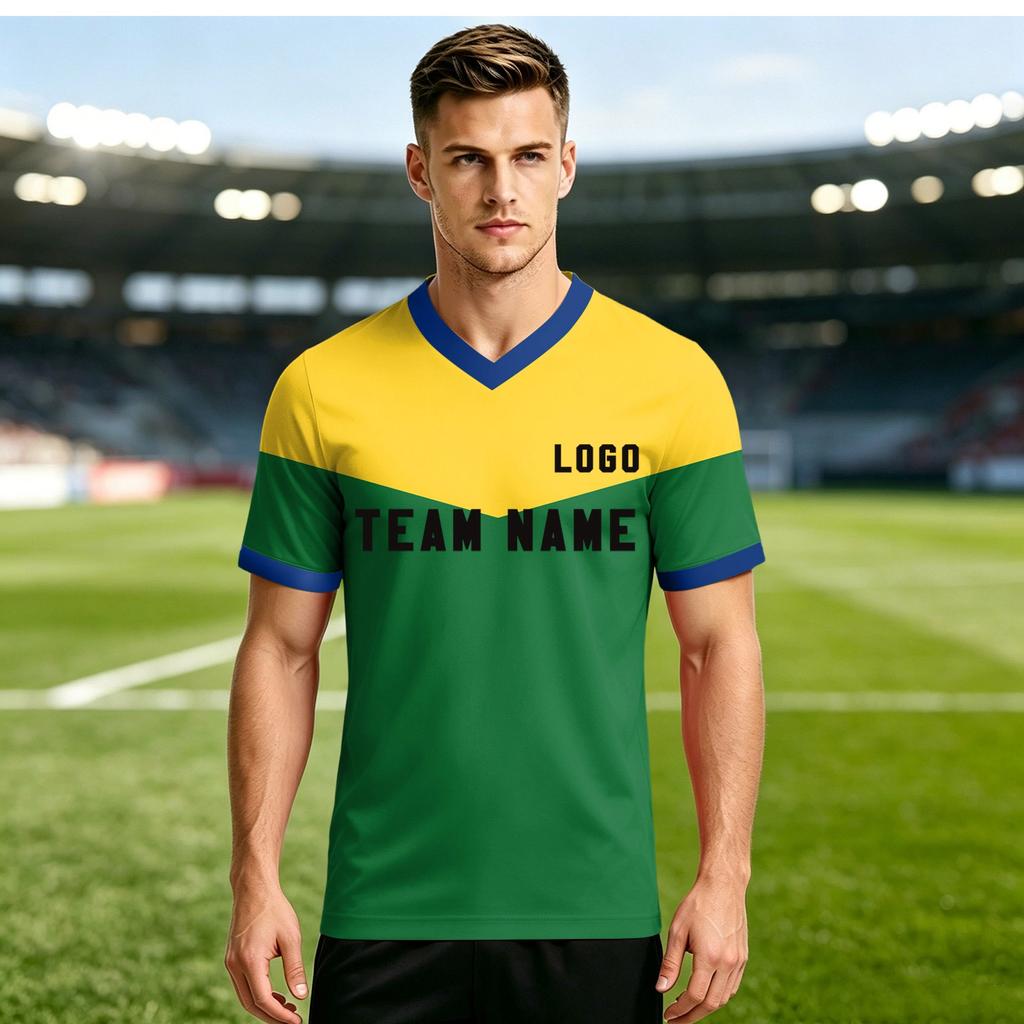 Retro Style International Soccer Fan Jersey Unisex Short Sleeve V Neck Team Shirt Personalized Number and Name Customizable Football Tee
