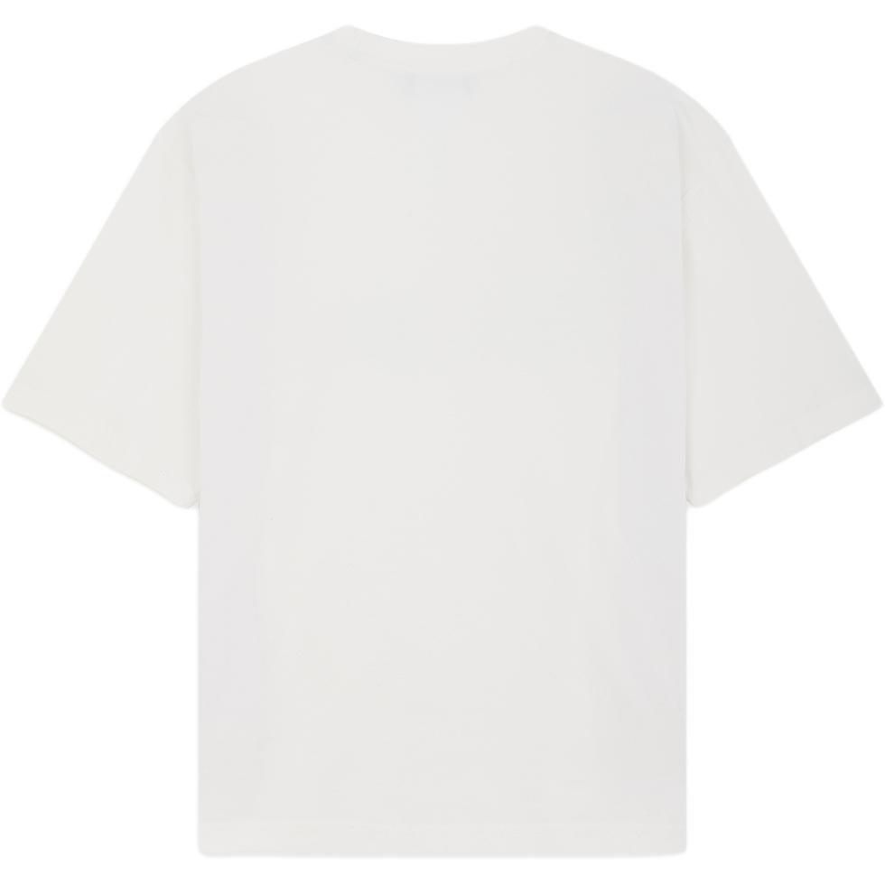 WE11DONE Comfortable Minimalist Round Neck Short Sleeve T-Shirt With Front Logo Paint Details Unisex Tops WD-TT2-25-732-U-WH