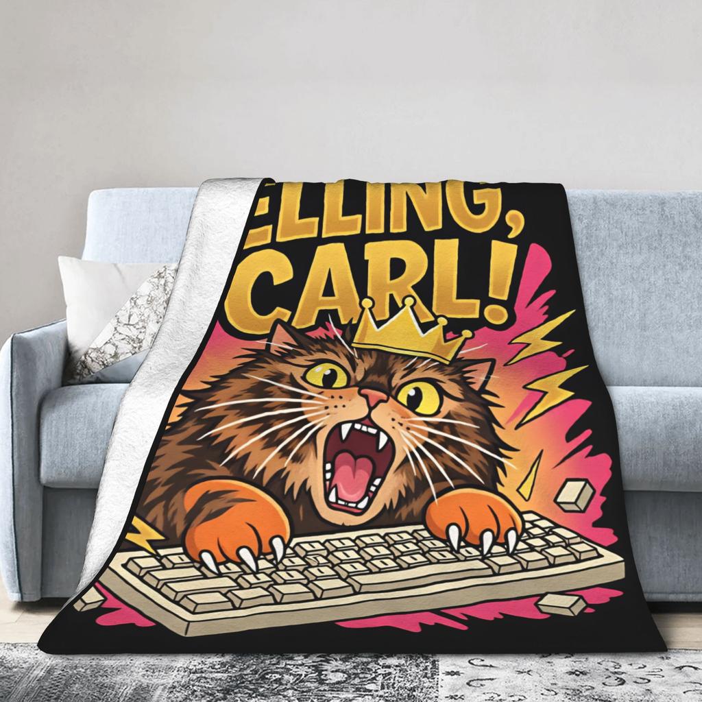 Dungeon Crawler Carl I am Yelling Carl Blankets Super Soft Print Plush Throw Blanket For Students Living Room Flannel Bed Cover