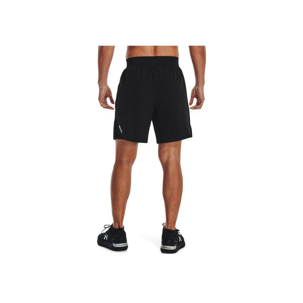 Under Armour Solid Print Small Logo Straight Shorts Men Bottoms Black 1370999-002