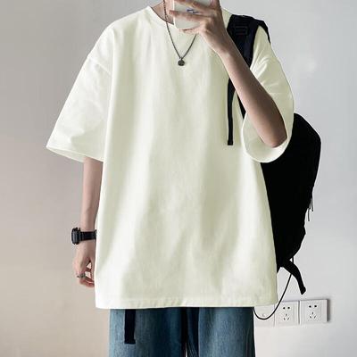 Men's Japanese Style Solid Color Cotton T-Shirt DF230