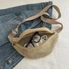 Women's Stylish Hollow Out Woven Chest Bag Breathable Crossbody Sling Phone Versatile Waist Pack for Beach, Sports & Casual Outings CLE