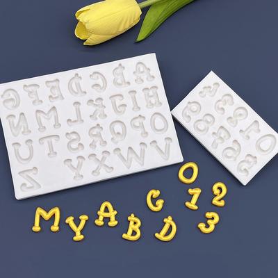 Alphabet Number Silicone Cake Baking Mold Sugarcraft Chocolate Cupcake Baking Mould Resin Tools Fondant Cake Decorating Tools