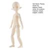 Chubby Elf Doll 30cm 22-Joint White Body Elf Doll for Customization Photography DIY Plastic Articulated Jointed Elf Toy for Collectors & Kids Role