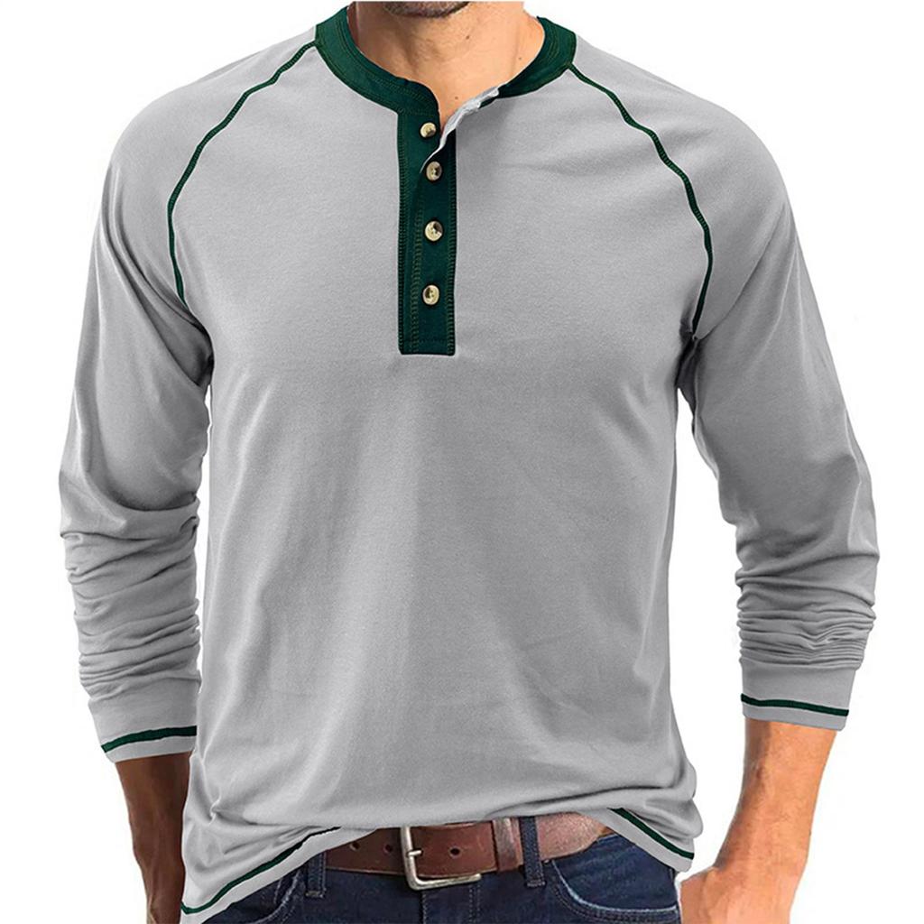 New Madden Men's Long Sleeve Raglan Bottomed Old Man's Shirt