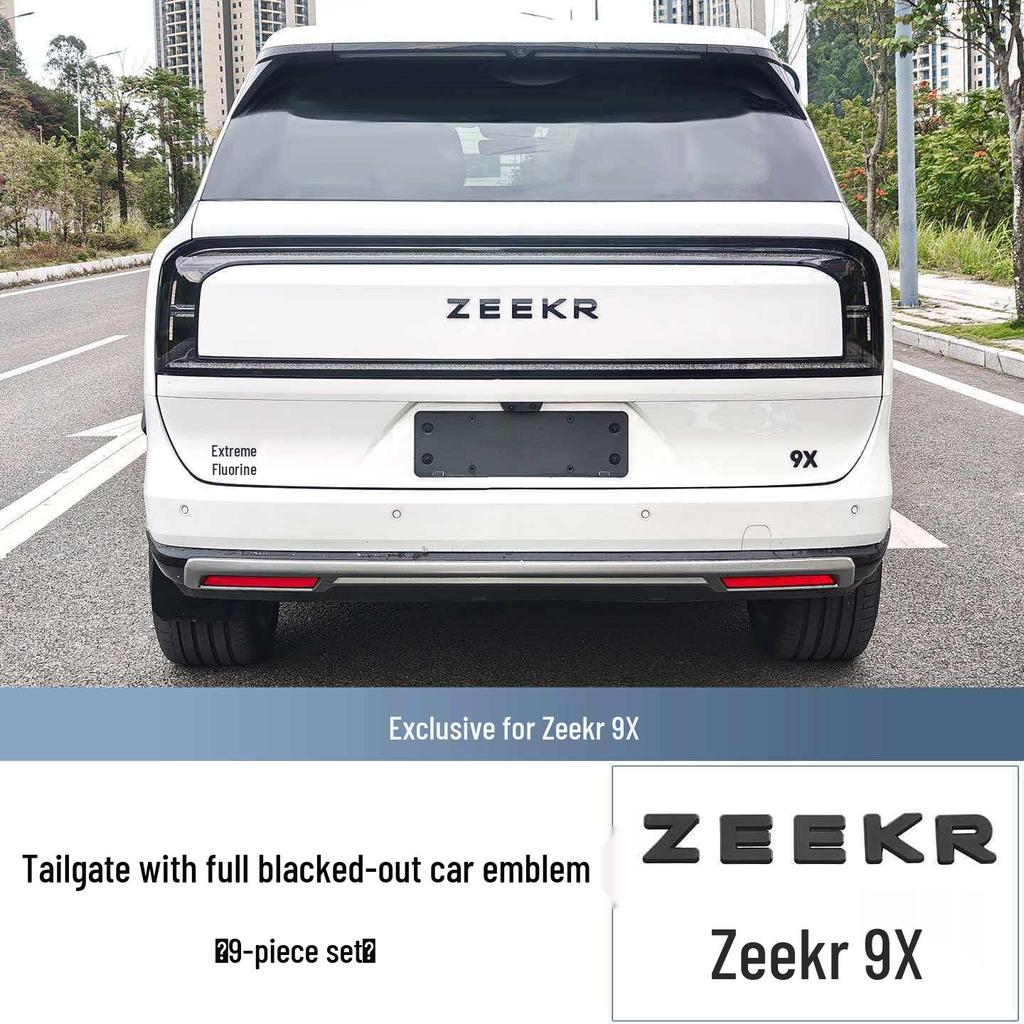 Black Decorative Covers for 9X Car Emblems, Metal Protection Mod Accessories